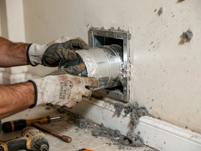 Professional dryer vent repair and installation by Barrington Dryer Vent Cleaning in Barrington